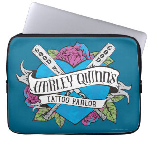 Suicide Squad   Harley Quinn's Tattoo Parlour Laptop Sleeve