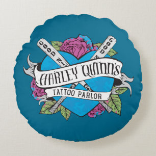 Suicide Squad   Harley Quinn's Tattoo Parlour Round Cushion