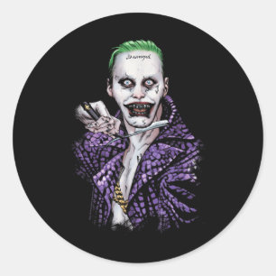 Suicide Squad Joker Blade Black T Shirt  Classic Round Sticker