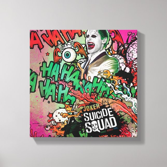 Suicide Squad | Joker Character Graffiti Canvas Print (Front)