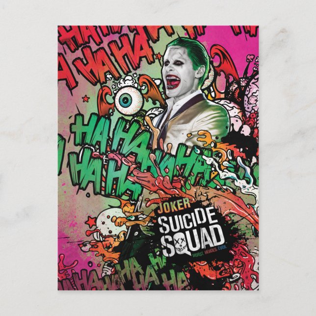 Suicide Squad | Joker Character Graffiti Postcard (Front)
