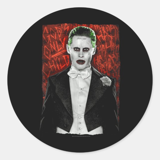 Suicide Squad Joker Dressed To Kill  Classic Round Sticker (Front)