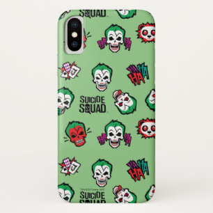 Suicide Squad   Joker Emoji Pattern iPhone X Case