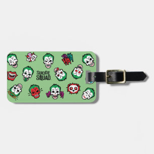 Suicide Squad Joker Emoji Pattern Luggage Tag