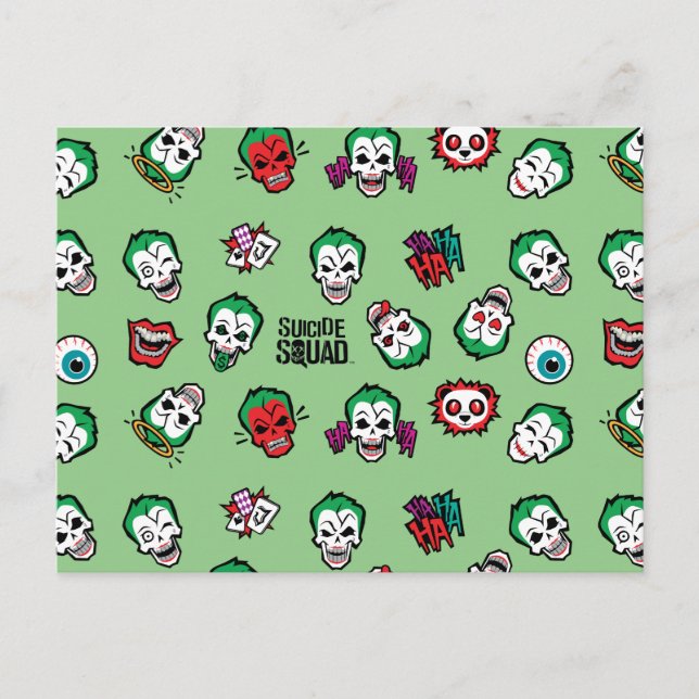 Suicide Squad | Joker Emoji Pattern Postcard (Front)