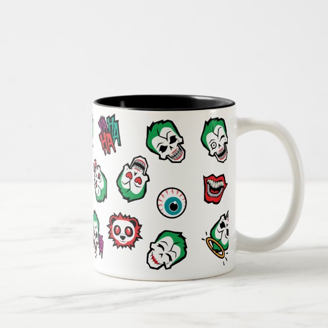 Suicide Squad | Joker Emoji Pattern Two-Tone Coffee Mug (Right)