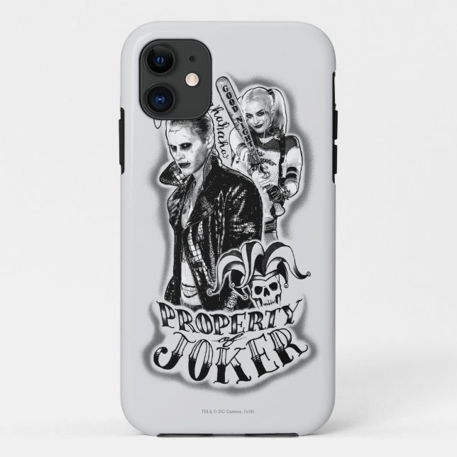 Suicide Squad | Joker & Harley Airbrush Tattoo Case-Mate iPhone Case (Back)