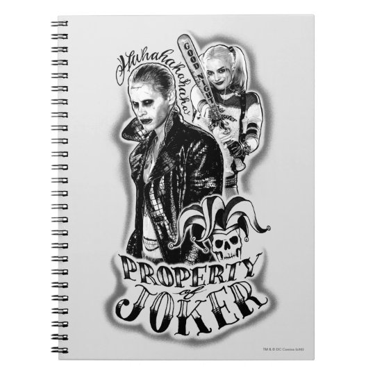 Suicide Squad Joker Harley Airbrush Tattoo Notebook Zazzle Co Uk
