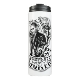 Suicide Squad Joker & Harley Airbrush Tattoo Thermal Tumbler