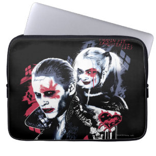 Suicide Squad   Joker & Harley Painted Graffiti Laptop Sleeve