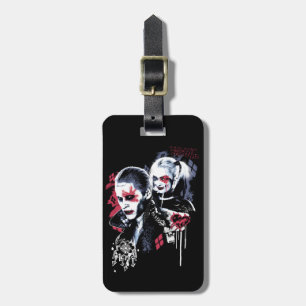 Suicide Squad   Joker & Harley Painted Graffiti Luggage Tag