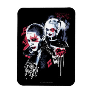 Suicide Squad   Joker & Harley Painted Graffiti Magnet
