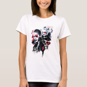 Suicide Squad   Joker & Harley Painted Graffiti T-Shirt