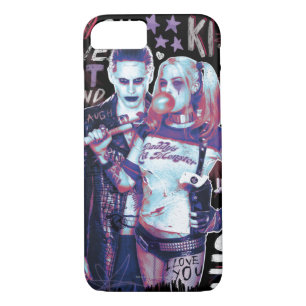Suicide Squad   Joker & Harley Typography Photo iPhone 8/7 Case