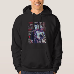 Suicide Squad Joker & Harley Typography Photo Hoodie