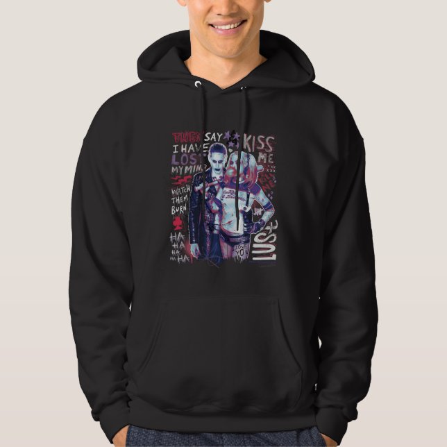 Suicide Squad | Joker & Harley Typography Photo Hoodie (Front)