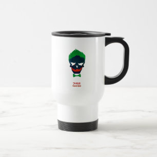 Suicide Squad   Joker Head Icon Travel Mug