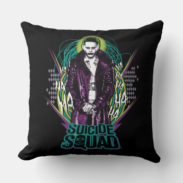 Suicide Squad | Joker Retro Rock Graphic Cushion (Front)
