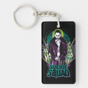 Suicide Squad   Joker Retro Rock Graphic Key Ring