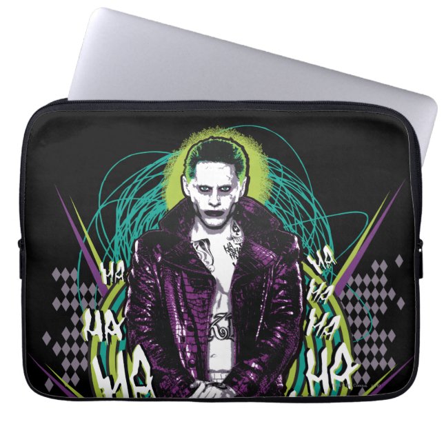 Suicide Squad | Joker Retro Rock Graphic Laptop Sleeve (Front)