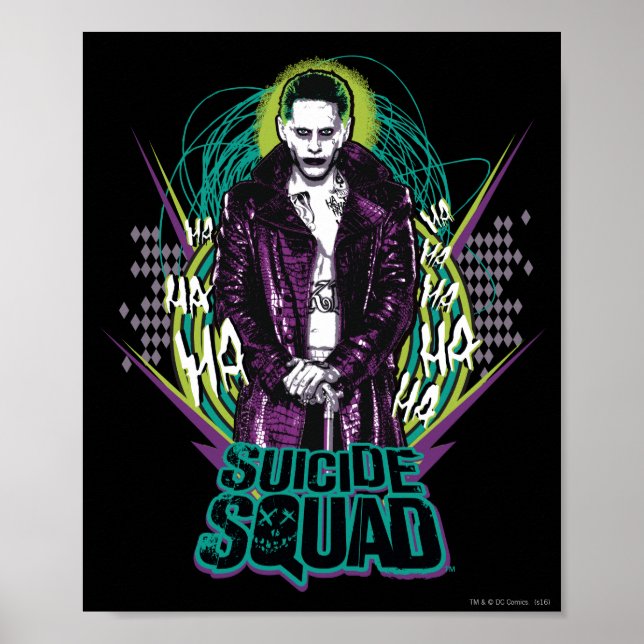 Suicide Squad | Joker Retro Rock Graphic Poster (Front)