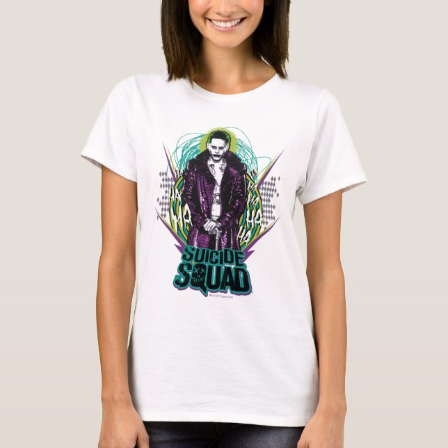 Suicide Squad | Joker Retro Rock Graphic T-Shirt (Front)