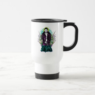 Suicide Squad Joker Retro Rock Graphic Travel Mug