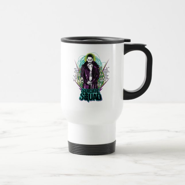 Suicide Squad | Joker Retro Rock Graphic Travel Mug (Right)