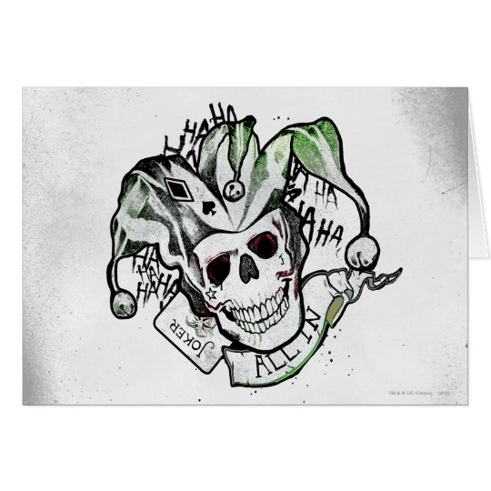 Suicide Squad Joker Skull All In Tattoo Art Zazzle Co Uk
