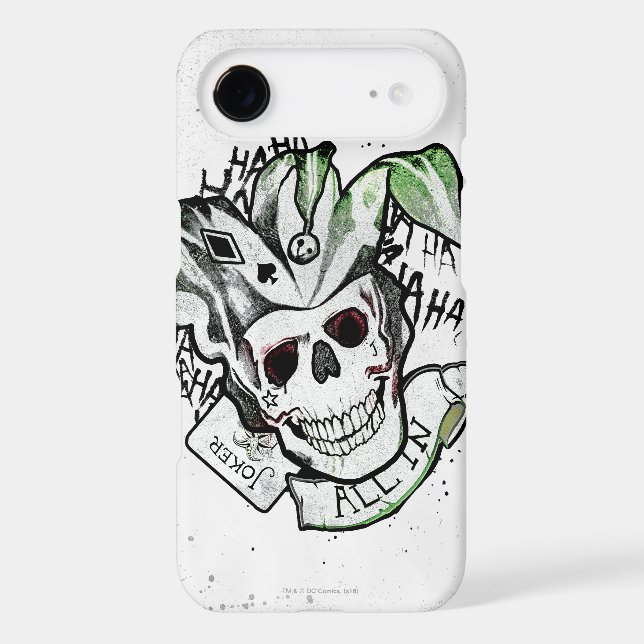 Suicide Squad | Joker Skull "All In" Tattoo Art Case-Mate iPhone Case (Back)