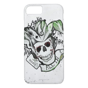 Suicide Squad Joker Skull "All In" Tattoo Art iPhone 8/7 Case