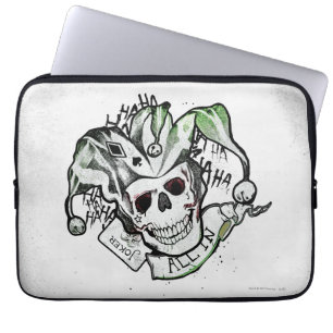 Suicide Squad   Joker Skull "All In" Tattoo Art Laptop Sleeve