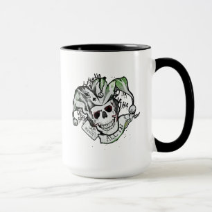 Suicide Squad   Joker Skull "All In" Tattoo Art Mug