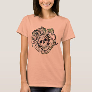 Suicide Squad Joker Skull "All In" Tattoo Art T-Shirt