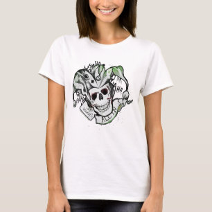 Suicide Squad Joker Skull "All In" Tattoo Art T-Shirt