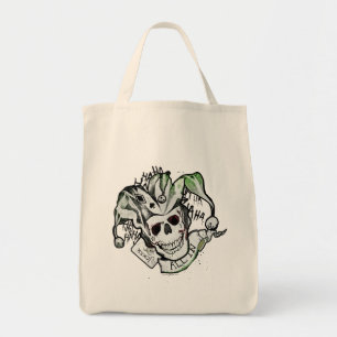 Suicide Squad   Joker Skull "All In" Tattoo Art Tote Bag