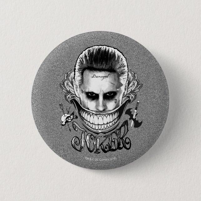 Suicide Squad | Joker Smile 6 Cm Round Badge (Front)