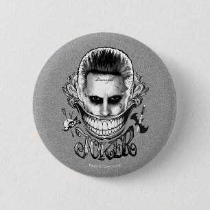 Suicide Squad   Joker Smile 6 Cm Round Badge