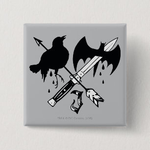 Suicide Squad   Joker Symbol 15 Cm Square Badge