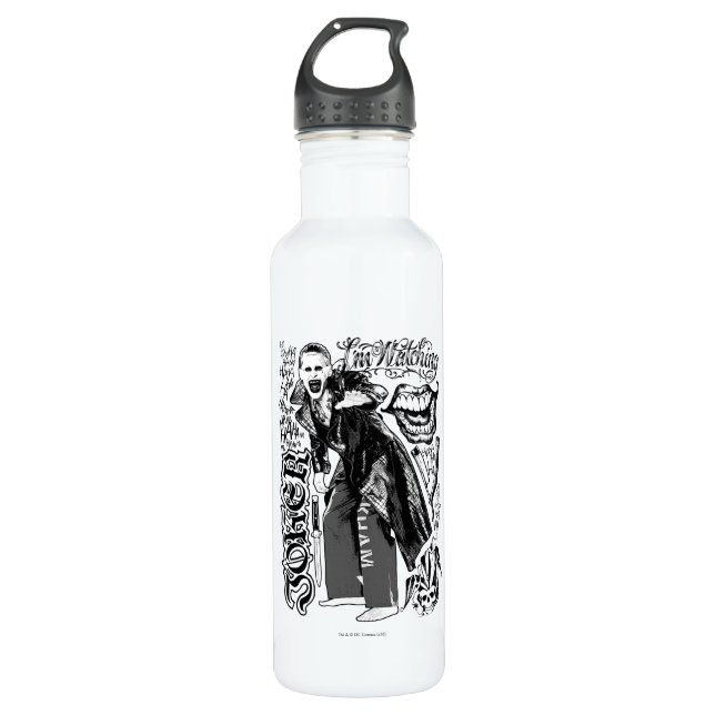 Suicide Squad | Joker Typography Photo 710 Ml Water Bottle (Front)
