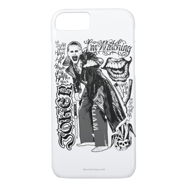 Suicide Squad | Joker Typography Photo Case-Mate iPhone Case (Back)