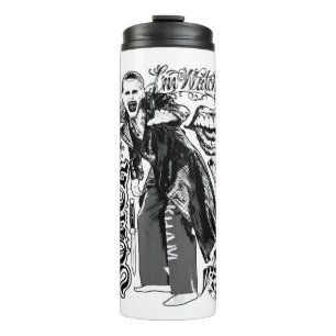Suicide Squad   Joker Typography Photo Thermal Tumbler