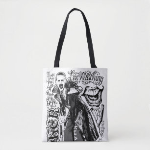 Suicide Squad   Joker Typography Photo Tote Bag