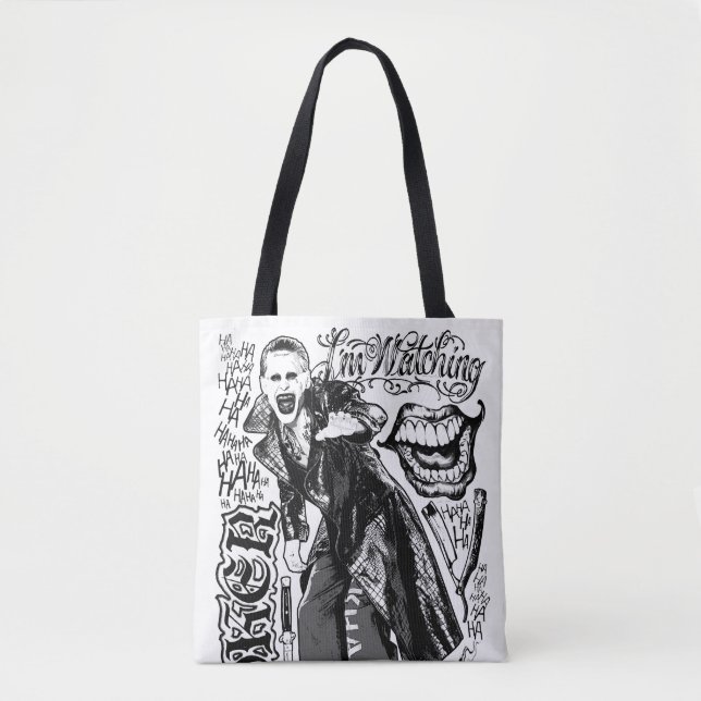 Suicide Squad | Joker Typography Photo Tote Bag (Front)