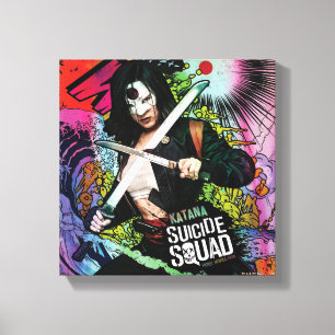 Suicide Squad Katana Character Graffiti Canvas Print