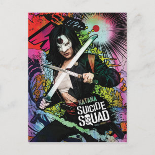 Suicide Squad   Katana Character Graffiti Postcard