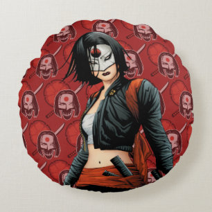 Suicide Squad Katana Comic Book Art Round Cushion
