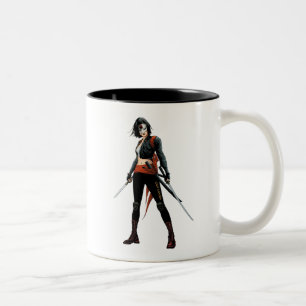 Suicide Squad Katana Comic Book Art Two-Tone Coffee Mug