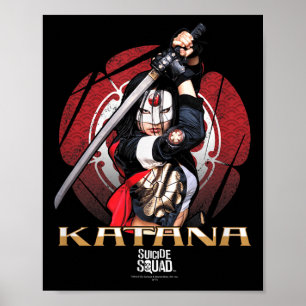 Suicide Squad Katana Flower Poster