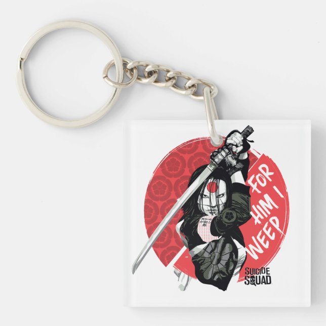 Suicide Squad | Katana "For Him I Weep" Key Ring (Front)